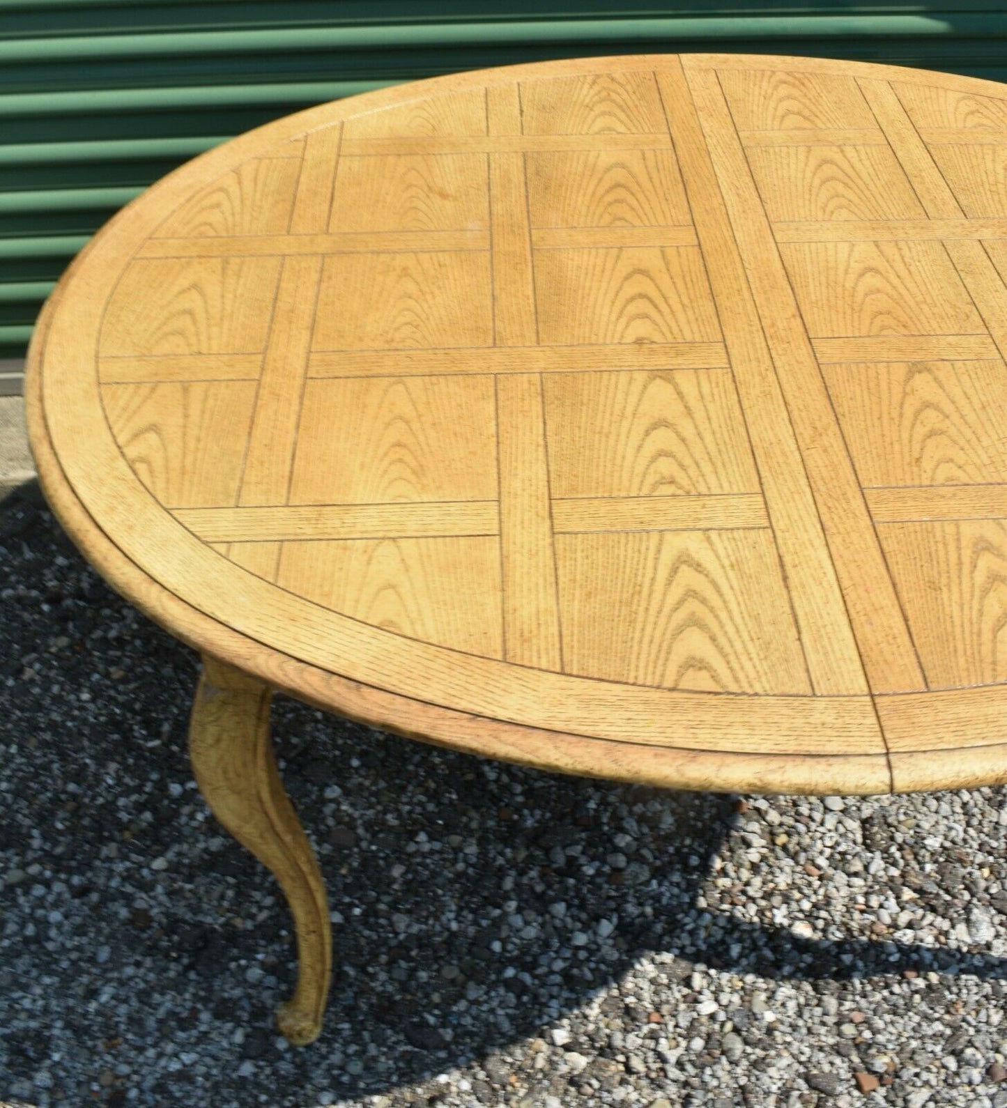 Baker Furniture French Provincial Louis XV White Oak Extension Dining Table
