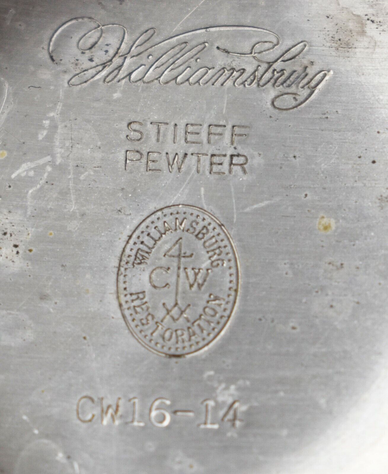 Stieff Colonial Williamsburg Pewter Porringer Bowl CW 16-14 Rare Smaller Size