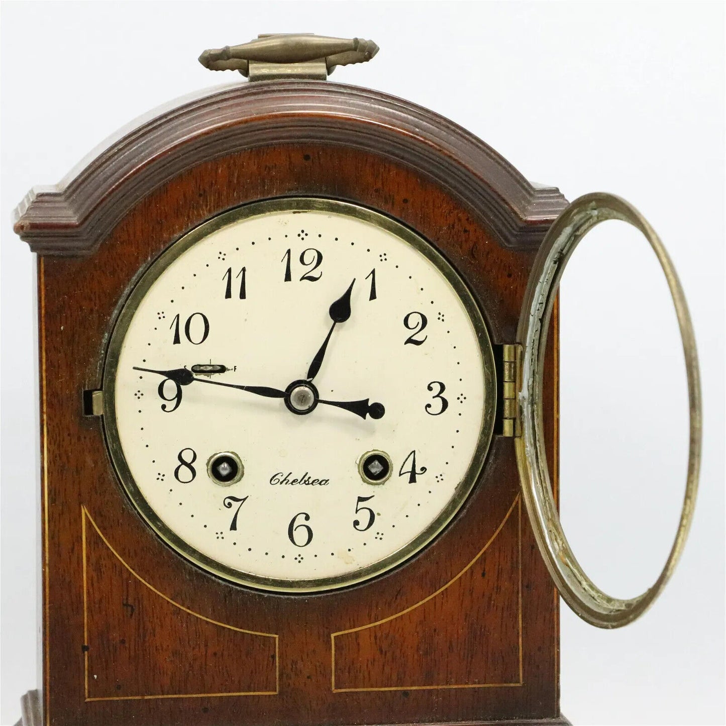 WILLIAMSBURG CHELSEA Mahogany Cased Wythe Bracket Clock Winder with Chimes Rare
