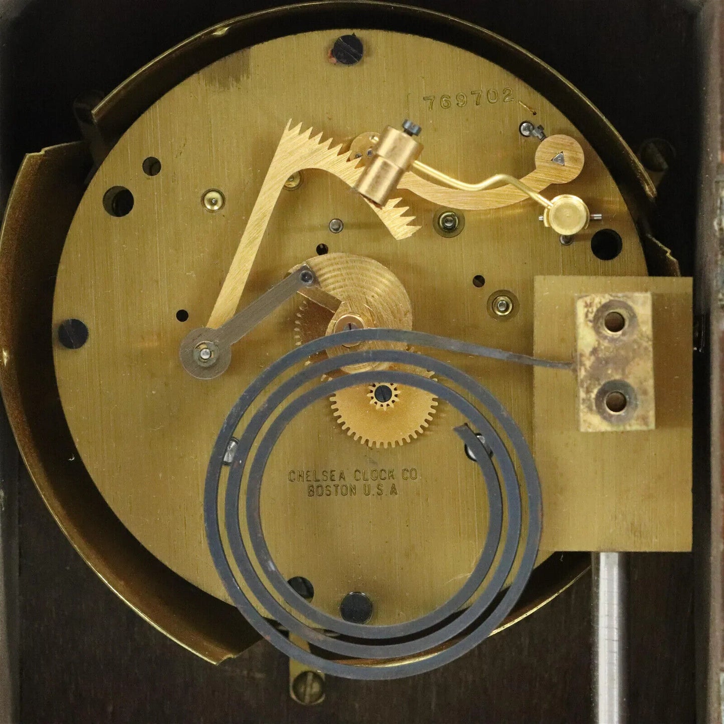 WILLIAMSBURG CHELSEA Mahogany Cased Wythe Bracket Clock Winder with Chimes Rare