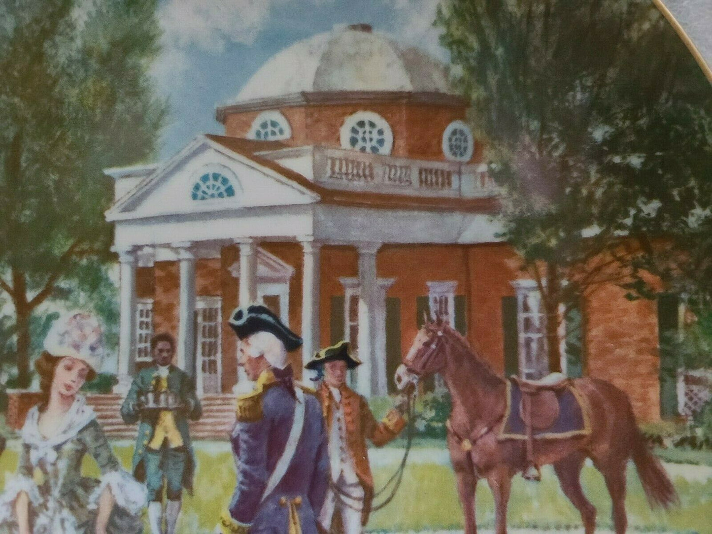Gorham Collector Plate "Monticello" Southern Landmark Series Thomas Jefferson