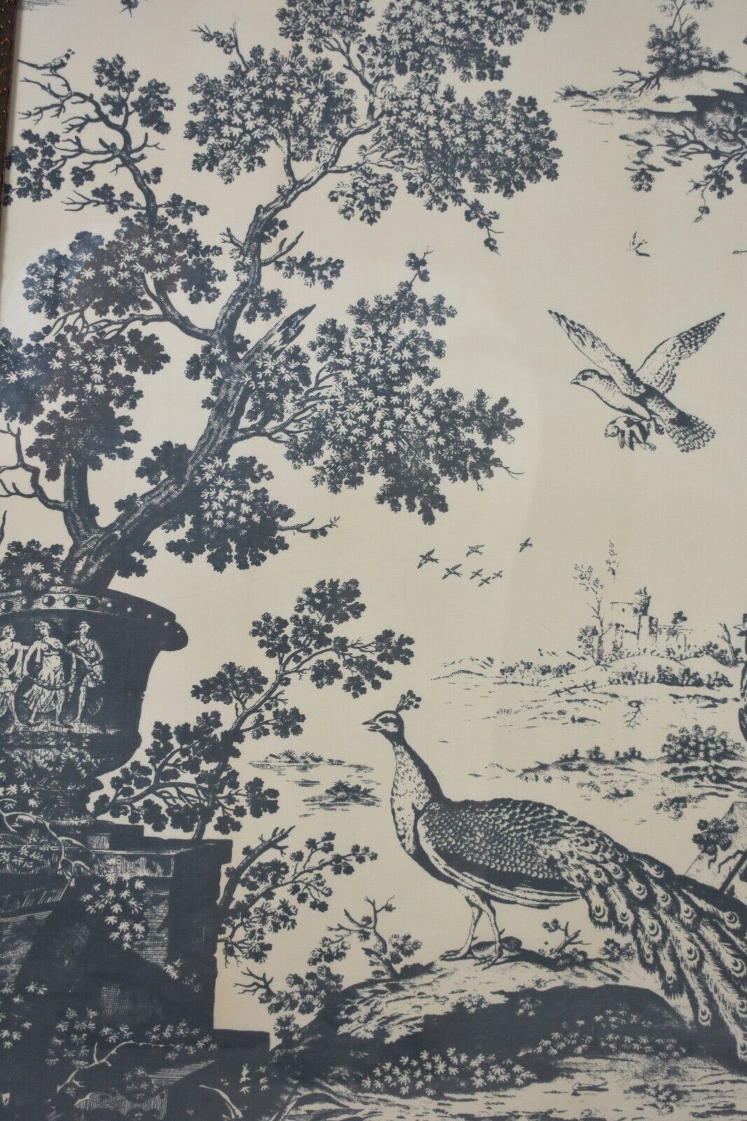 Schumacher Colonial Williamsburg Jones Toile Framed Fabric