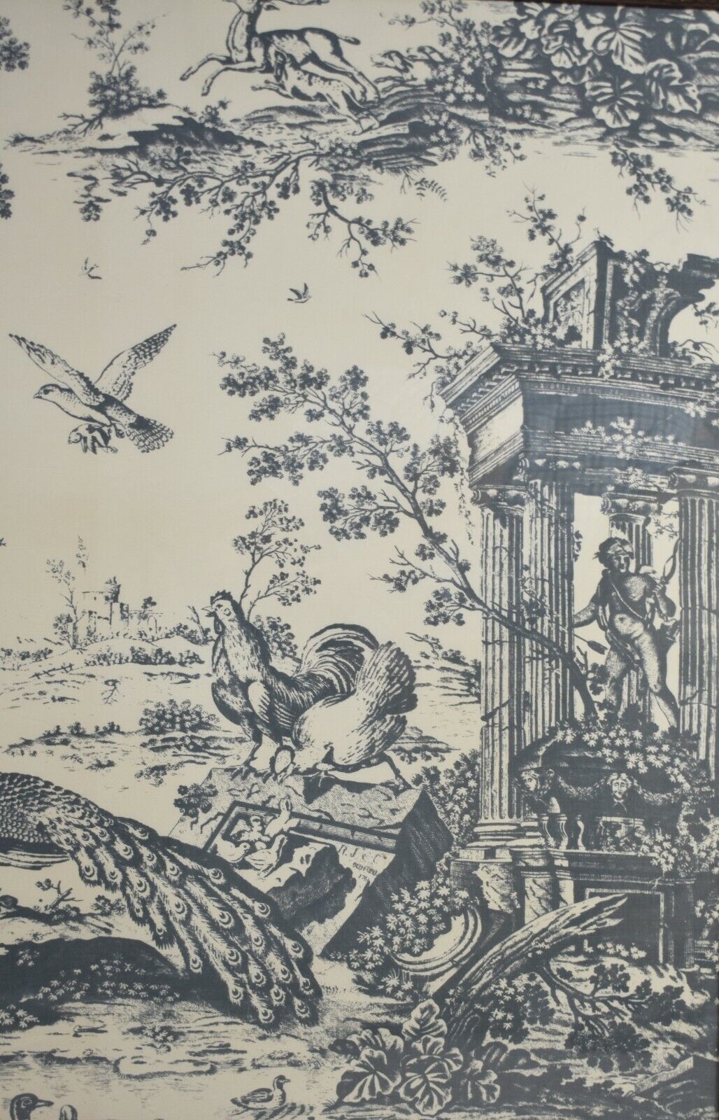 Schumacher Colonial Williamsburg Jones Toile Framed Fabric