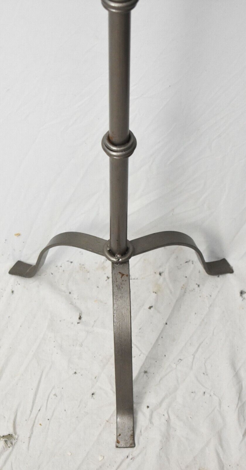 Hand Forged Wrought Iron Spiked Candlestick, Candle Holder Primitive