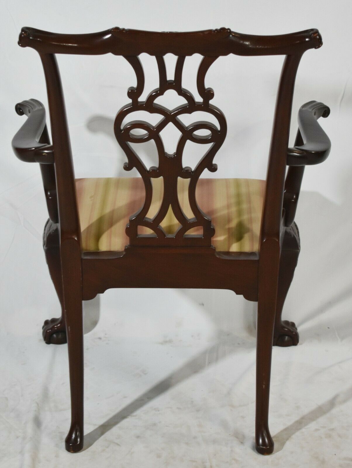 Baker Stately Home Collection Chippendale Arm Chair Claw and Ball