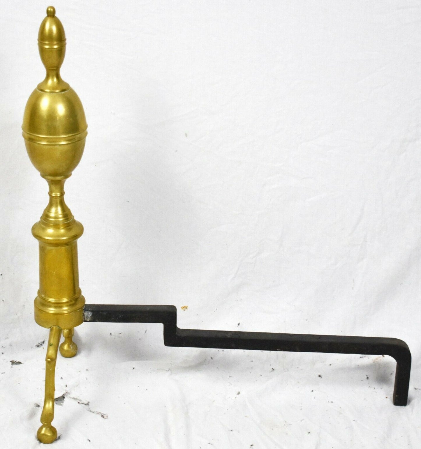 Harvin (VM) Williamsburg Brass Fireplace Andirons CW-100-2 Raleigh Tavern Rare