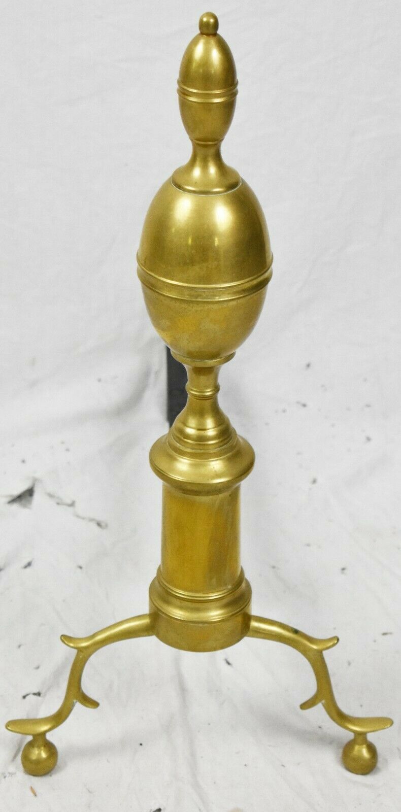 Harvin (VM) Williamsburg Brass Fireplace Andirons CW-100-2 Raleigh Tavern Rare