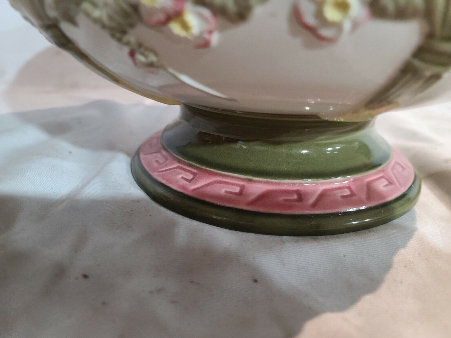 Mottahedeh Fan Bowl Majolica Italy Large Punch Bowl Centerpiece Model S4164