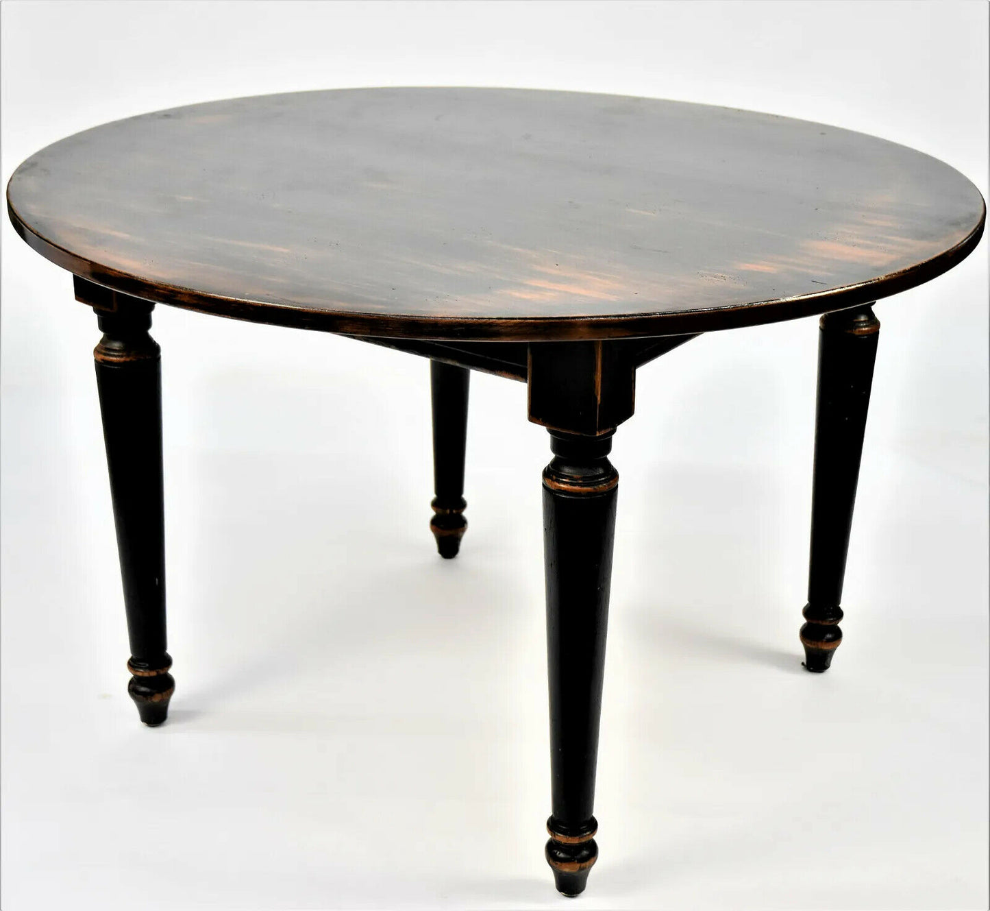 Bench Made Black Round Farm Table Tavern Table Country Table