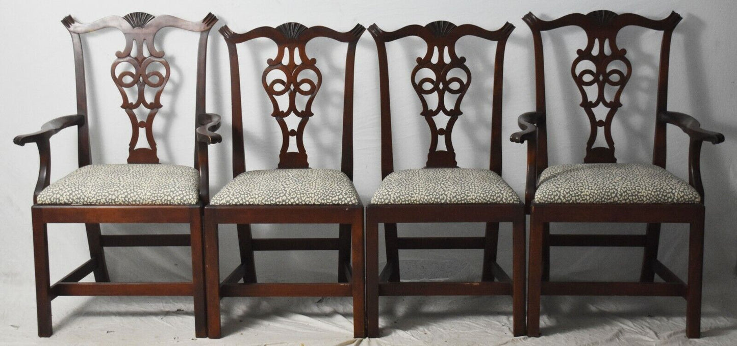 Eldred Wheeler Chippendale Style Cherry dining chairs Set of 8 Bench Made "Rare"