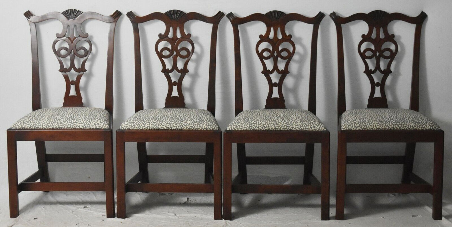 Eldred Wheeler Chippendale Style Cherry dining chairs Set of 8 Bench Made "Rare"