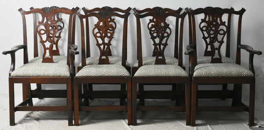 Eldred Wheeler Chippendale Style Cherry dining chairs Set of 8 Bench Made "Rare"