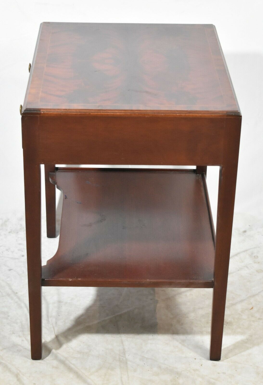 Flame Mahogany Occasion Table Bedside Table By Southhampton Inlays Made in USA