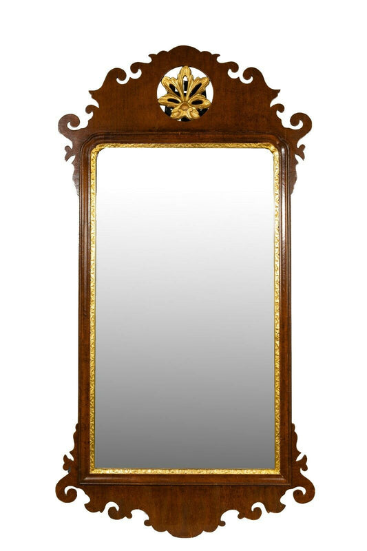 Friedman Brothers Williamsburg Mahogany Rococo Shell Mirror Looking Glass CWLG8