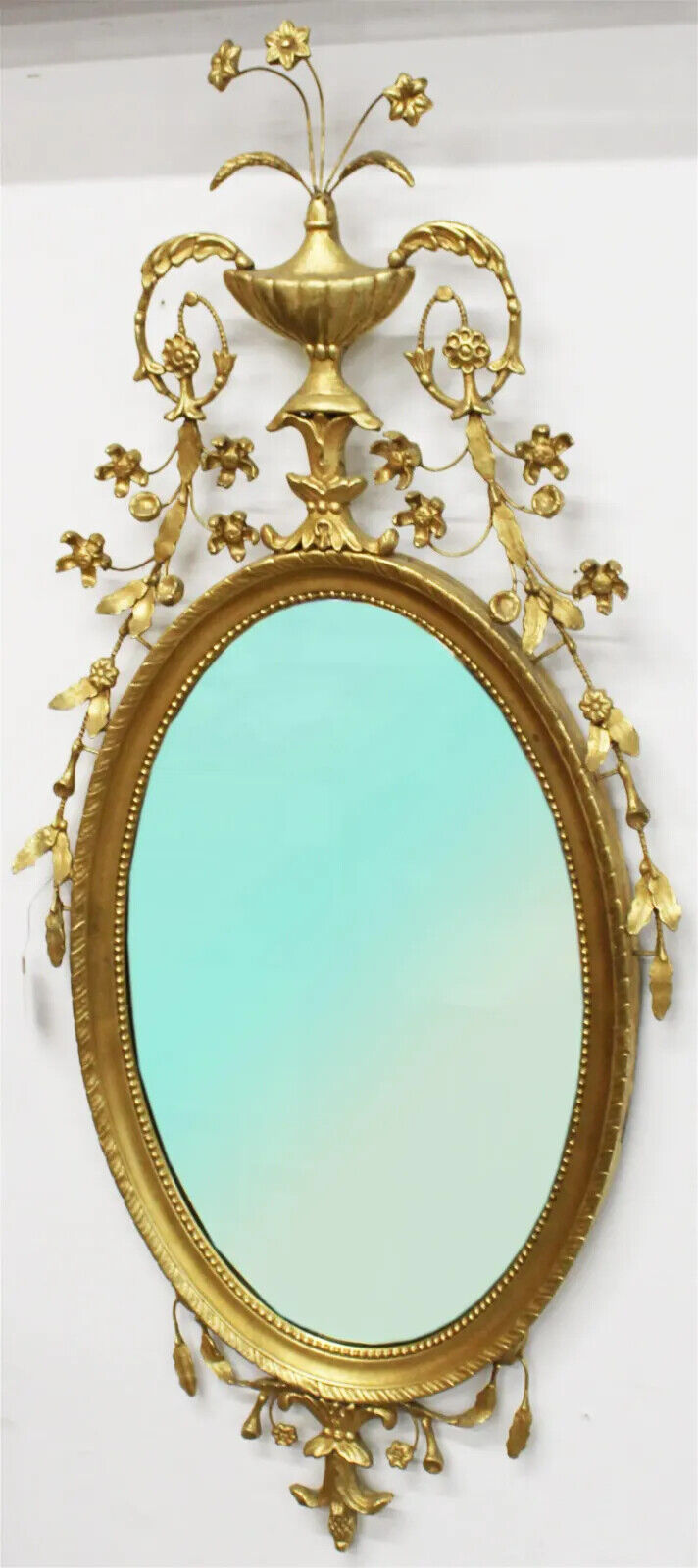 Friedman Brothers Williamsburg Neoclassical Gold Gilt Mirror Looking Glass CWLG3