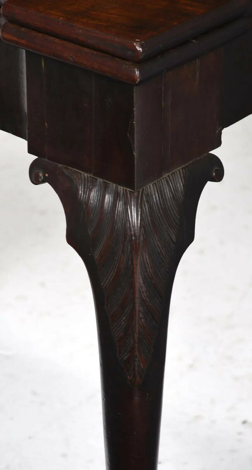 George II 18th Century Mahogany Irish Chippendale Game Table Flip Top Felt Top