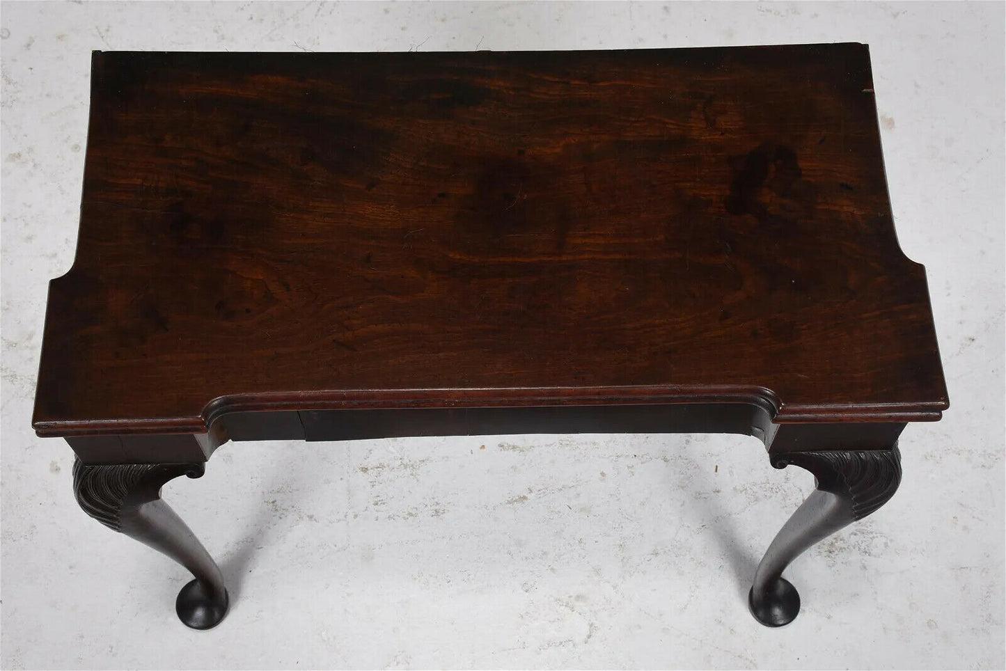 George II 18th Century Mahogany Irish Chippendale Game Table Flip Top Felt Top