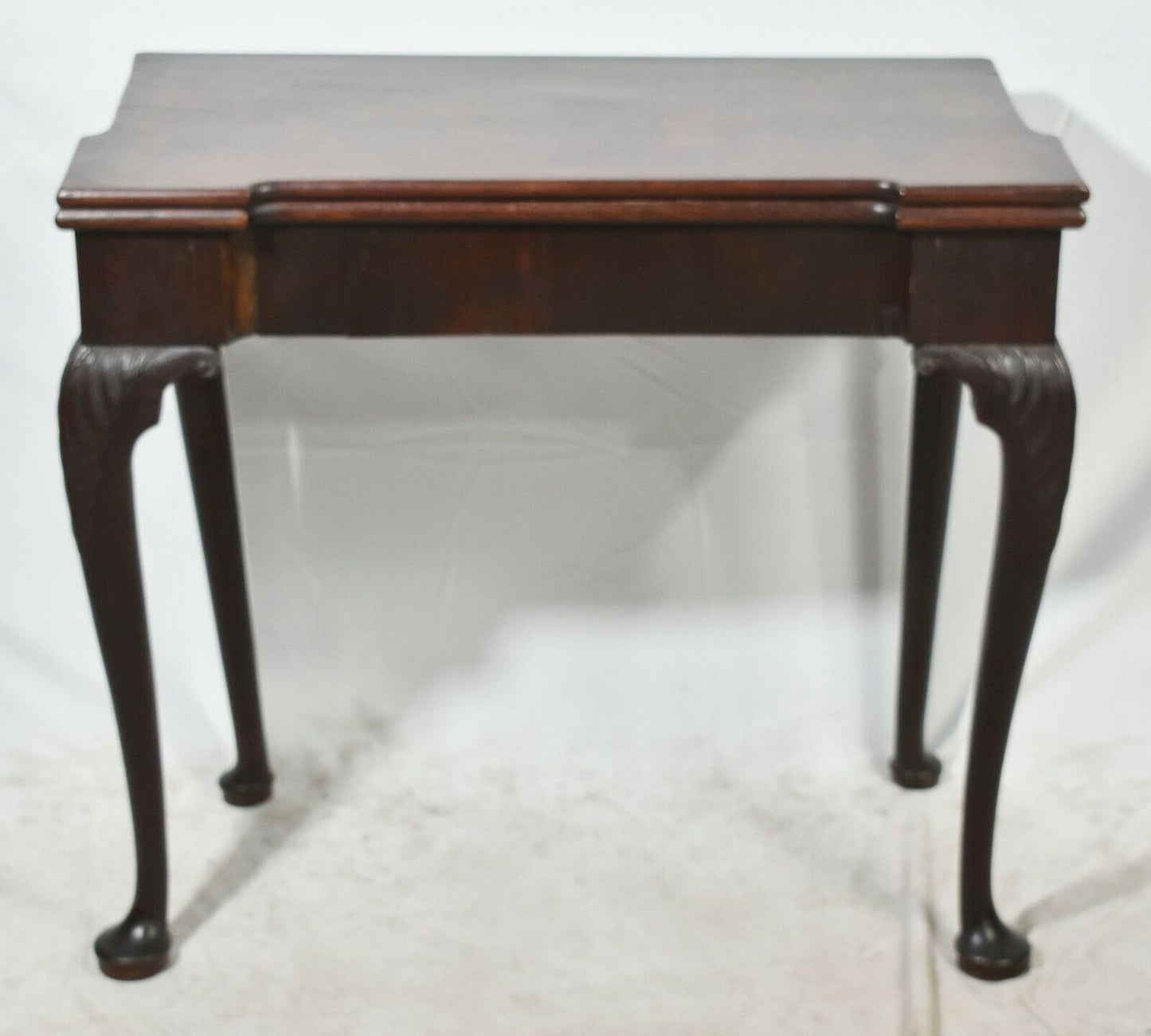 George II 18th Century Mahogany Irish Chippendale Game Table Flip Top Felt Top