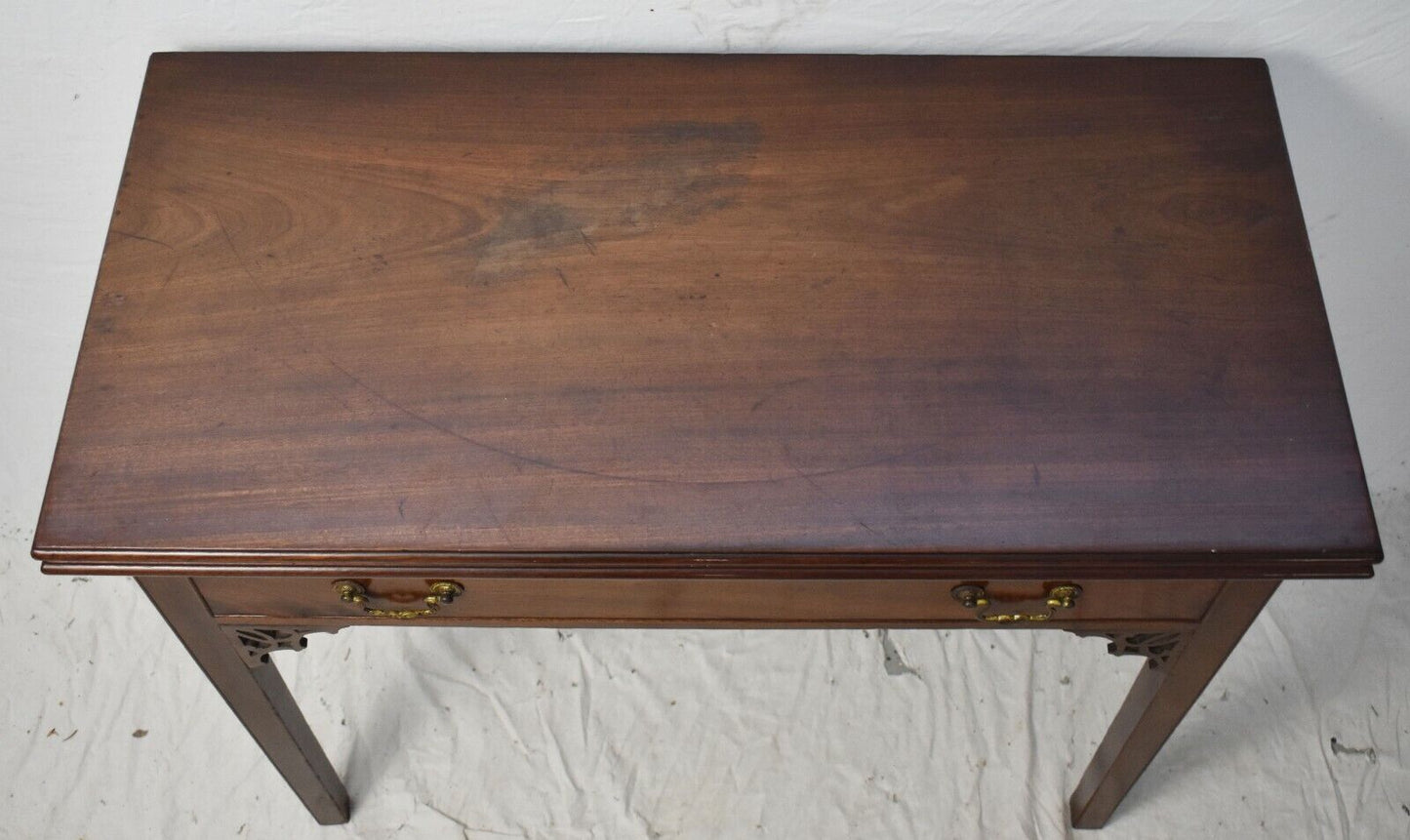 George II Mid-18th Century Mahogany Chinese Chippendale Game Table Flip Top