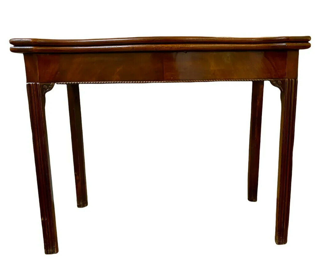 George III 18th Century Mahogany Chippendale Game Table Flip Top