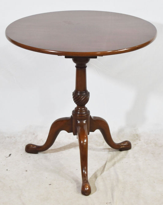 Kittinger Historic Newport Collection Mahogany Round Queen Anne Tilt Top Table