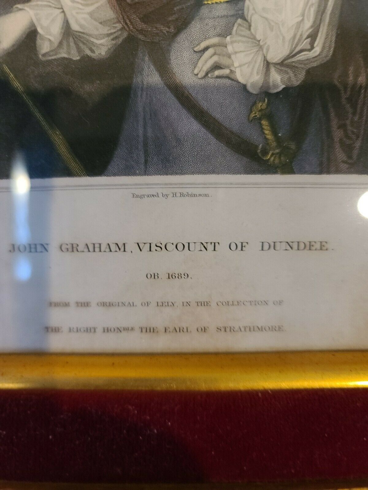 John Graham, Viscount of Dundee, Hand Colored Engraving by H. Robinson