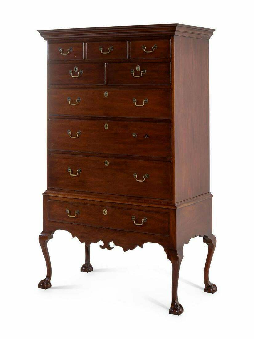 KITTINGER Colonial Williamsburg CW-153 Claw Foot Mahogany Chippendale Highboy