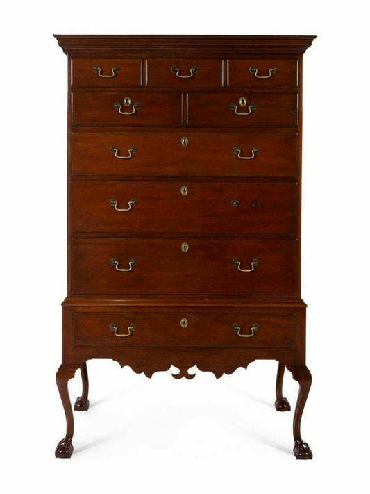 KITTINGER Colonial Williamsburg CW-153 Claw Foot Mahogany Chippendale Highboy