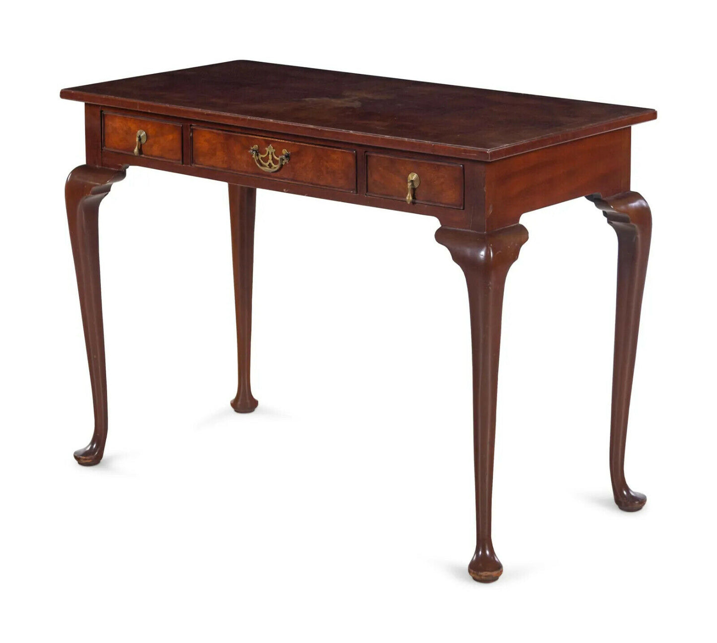 Kittinger Queen Anne Style Mahogany & Burl Wood Writing Desk