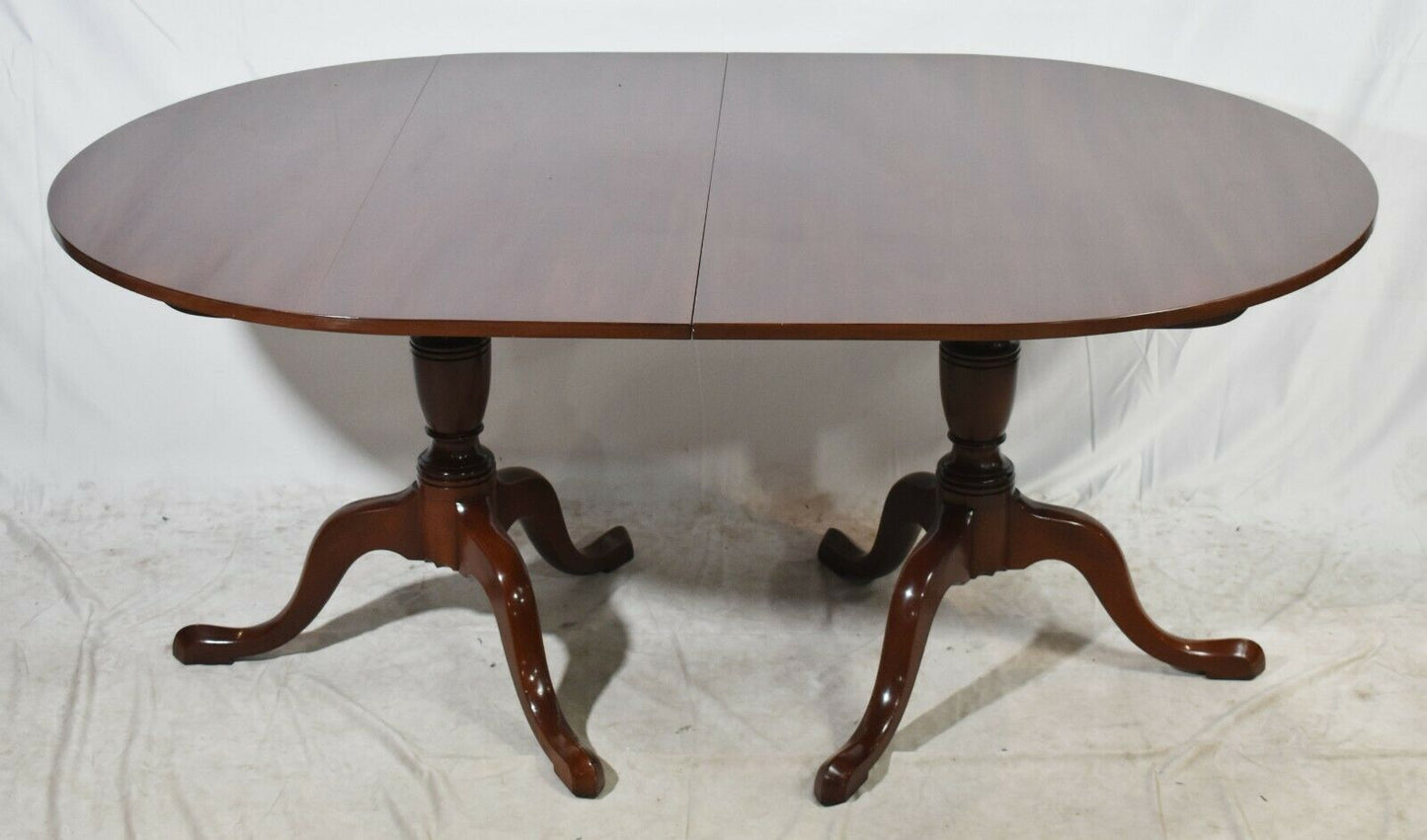 Kittinger Richmond Collection Mahogany Two Pedestal Dining Table with 3 Leaves