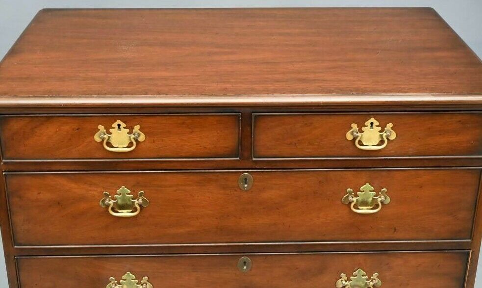 Kittinger Solid Mahogany Tall Chest of Drawers Williamsburg Chippendale Style