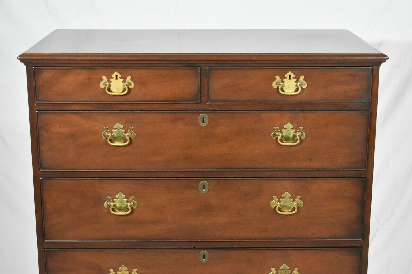 Kittinger Solid Mahogany Tall Chest of Drawers Williamsburg Chippendale Style