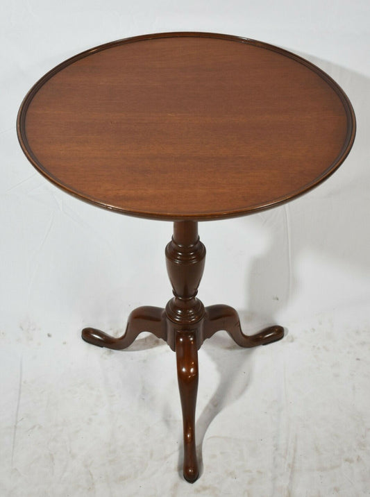 KITTINGER Williamsburg Mahogany Revolving Tilt Top Table Occasional Table CW 11