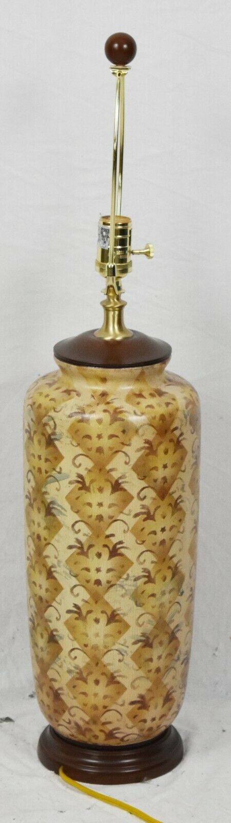 Oriental Accent Porcelain Table Lamp (Oriental) Diamond Patterns Wood