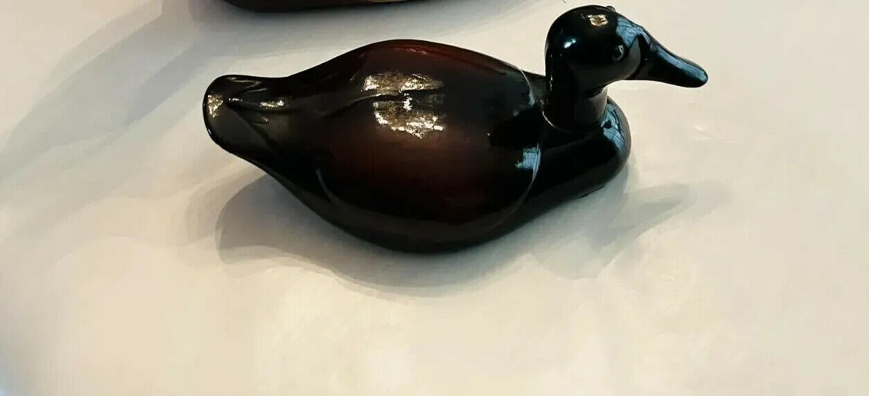 Original Signed Pierre Dupont Duck Decoy Wood Carved Hand Made France