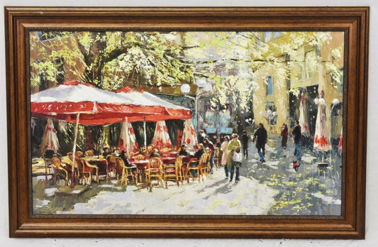 Parisians Spring by Elena Bond Canvas Giclee 29 x 45 Signed Limited Edition