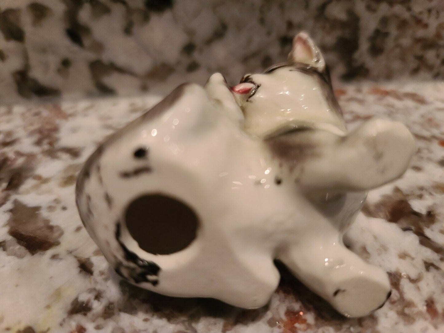 Porcelain cat figurine Bone china kitten