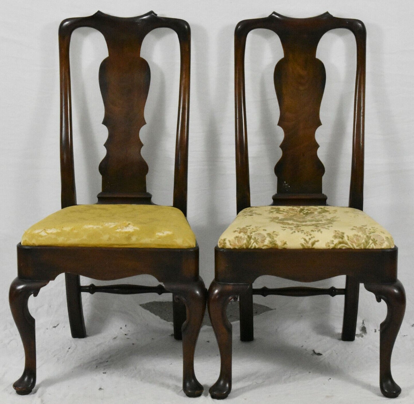 Set of 5 Sacks Marlboro Manner Queen Anne Mahogany Dining Room Chairs