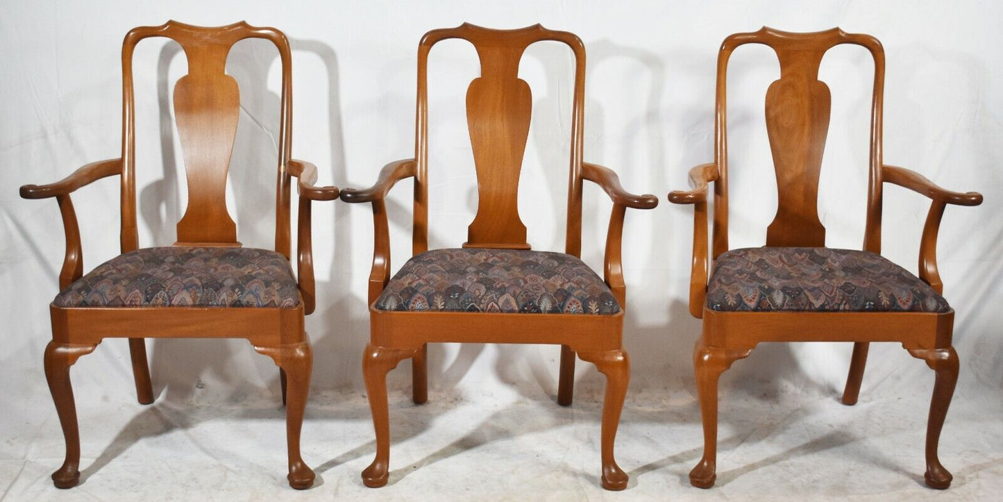 Set of 6 Kittinger Williamsburg Style Mahogany Arm Chairs