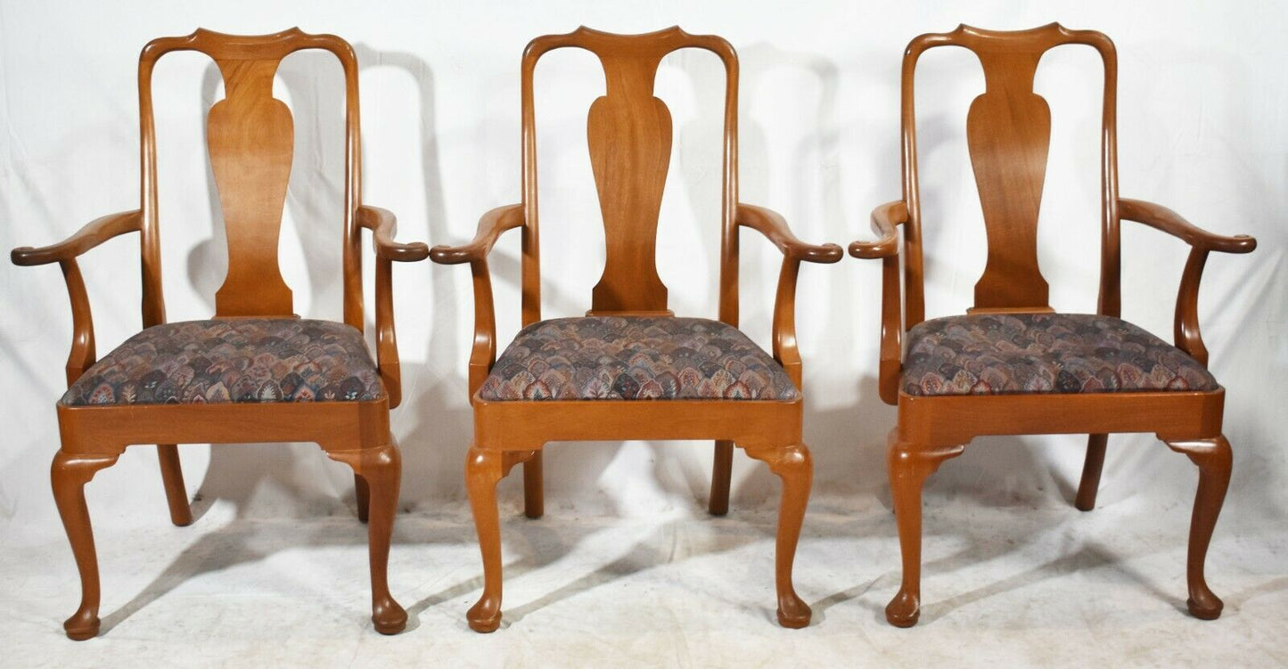 Set of 6 Kittinger Williamsburg Style Mahogany Arm Chairs