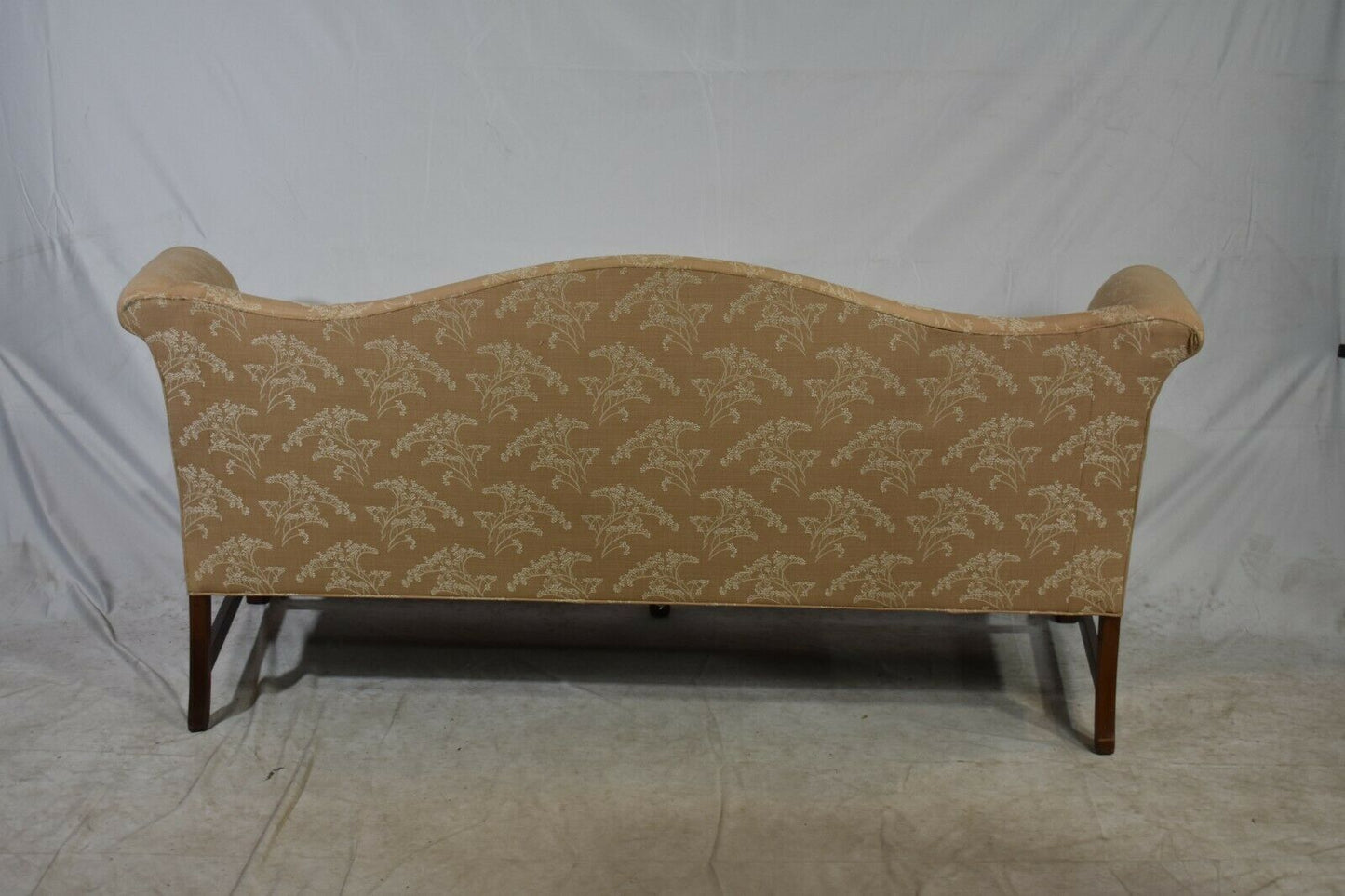 Southwood Preferred Mahogany Chippendale Style Sofa with Chinoiserie Fabric