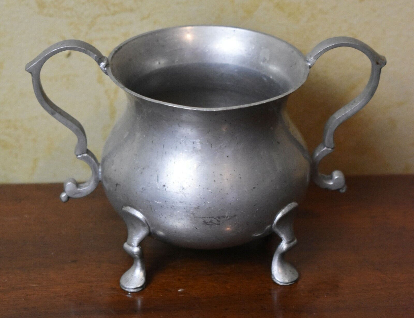 Stieff Colonial Williamsburg Pewter Creamer & Sugar Bowl Set CW 83-7 & CW 84-7