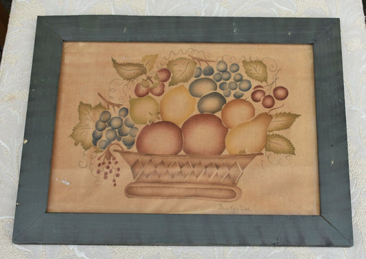 Sue Van Ree Theorem of Basket of Fruit Framed 1983