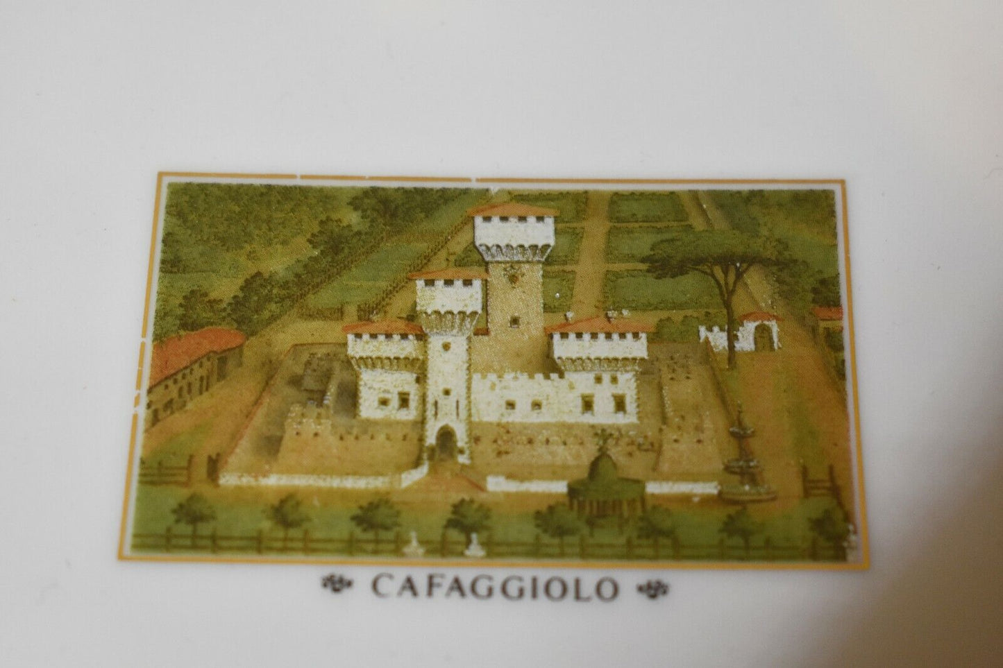 Ugo Poggi Medici Villas Collection CAFAGGIOLO Italian Porcelain Dish 7.75" D