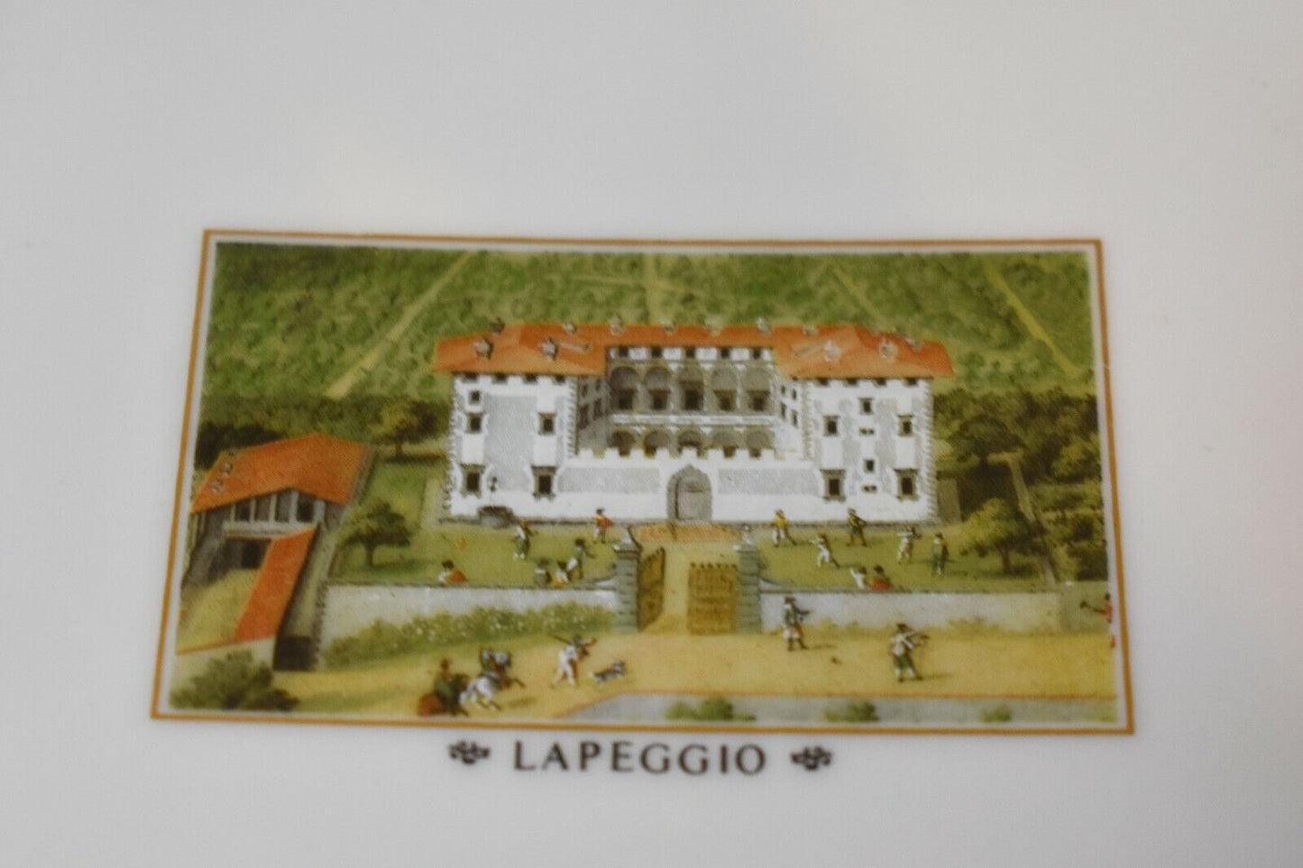 Ugo Poggi Medici Villas Collection LAPEGGIO Italian Porcelain Dish 7.75" D