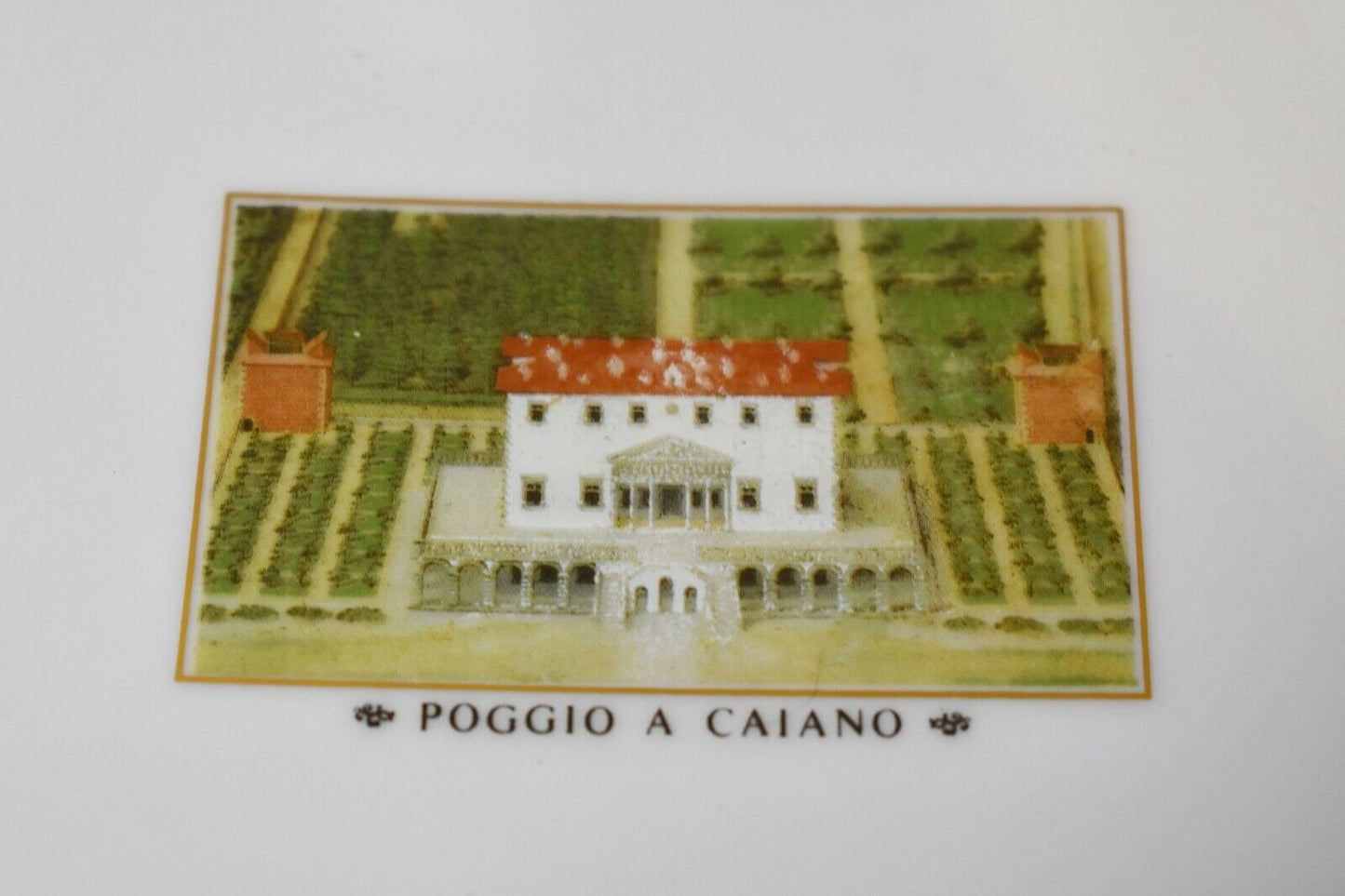 Ugo Poggi Medici Villas Collection POGGIO A CALANO Italian Porcelain Dish 7.75"