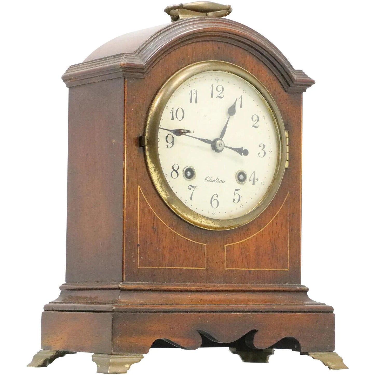 WILLIAMSBURG CHELSEA Mahogany Cased Wythe Bracket Clock Winder with Chimes Rare