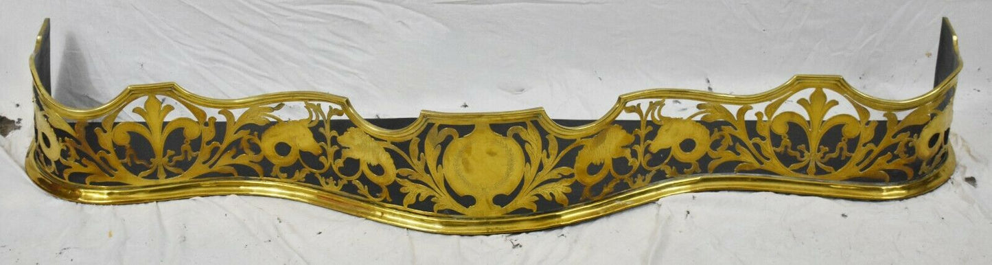 Antique Pierced Brass Fleur-de-lis Fireplace Fender Metropolitan Museum of Art