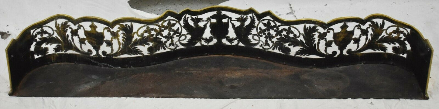 Antique Pierced Brass Griffith Crest Fireplace Fender Metropolitan Museum of Art