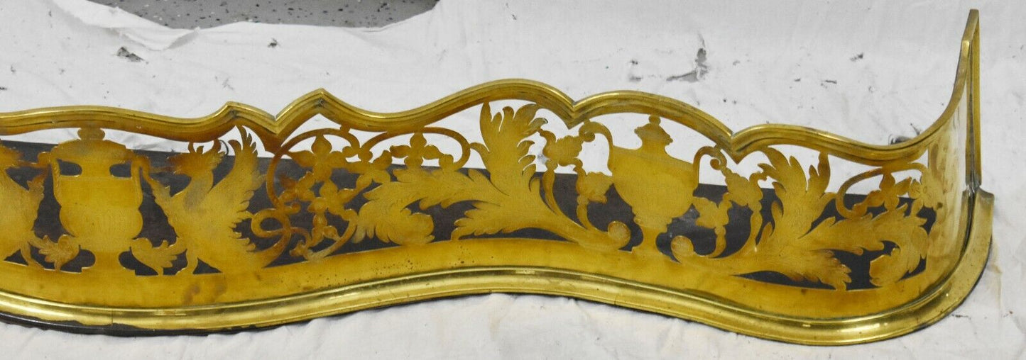 Antique Pierced Brass Griffith Crest Fireplace Fender Metropolitan Museum of Art